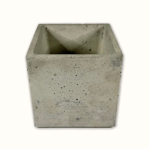 Square Light Grey Concrete Planter 10cm
